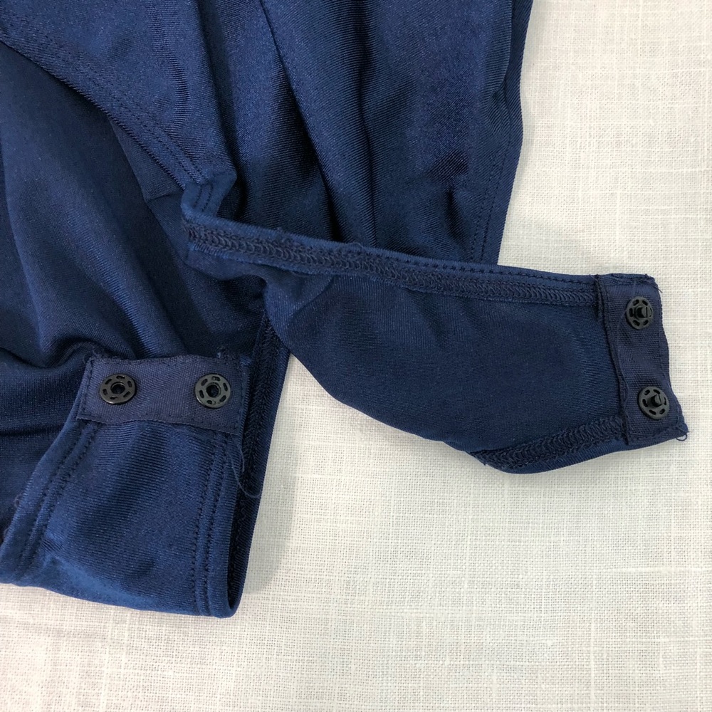 Navy Blue Swimsuit with  Long sleeve mesh coverup. - Picture 8 of 8